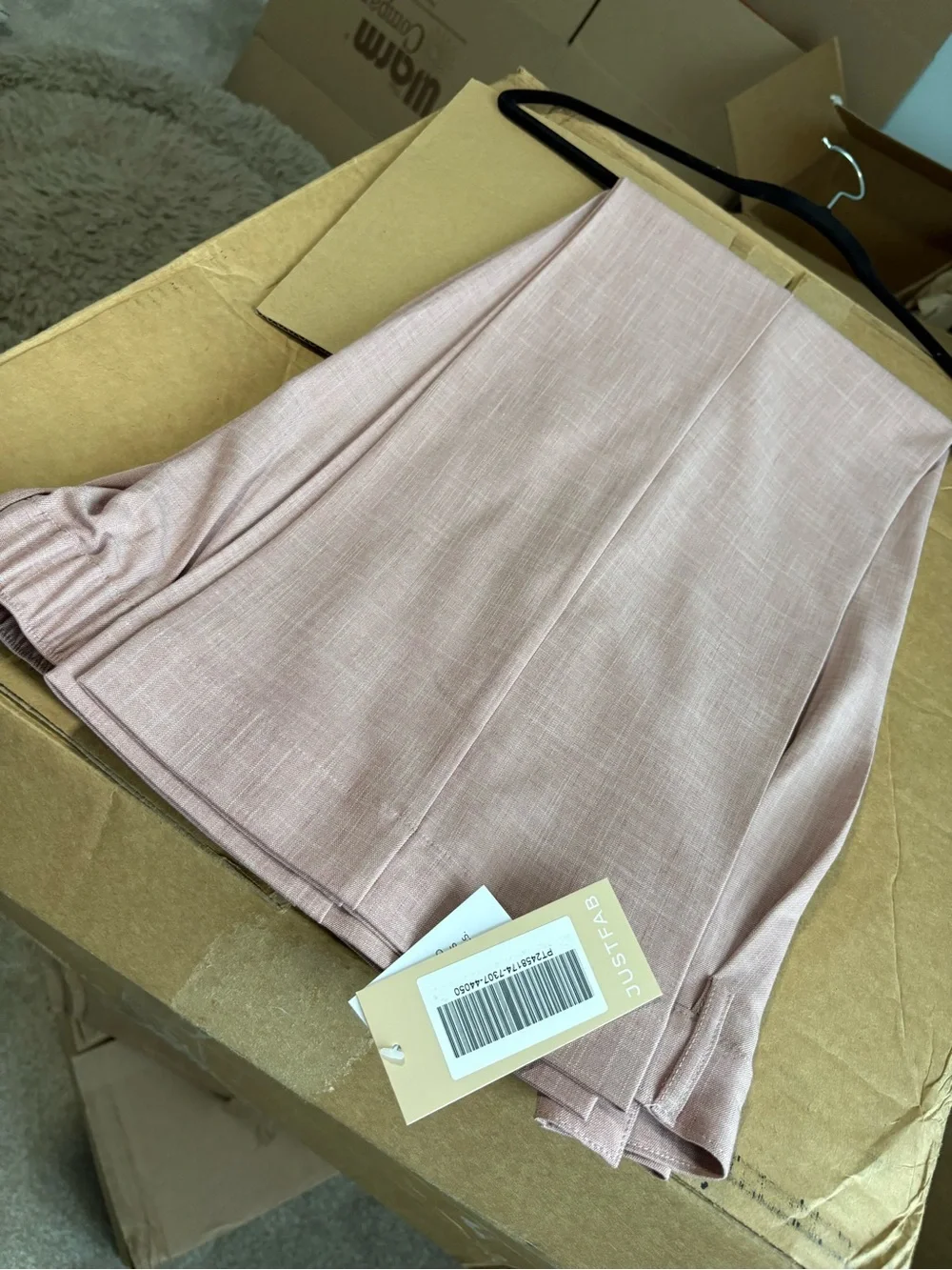 JustFab Sleeveless Blazer Vest & Slacks in Dusty Pink